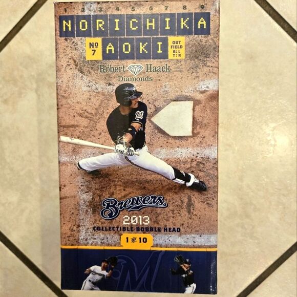 Norichika Aoki Brewers Bobblehead Collectible 2013 Limited Edition NWT - Picture 1 of 6